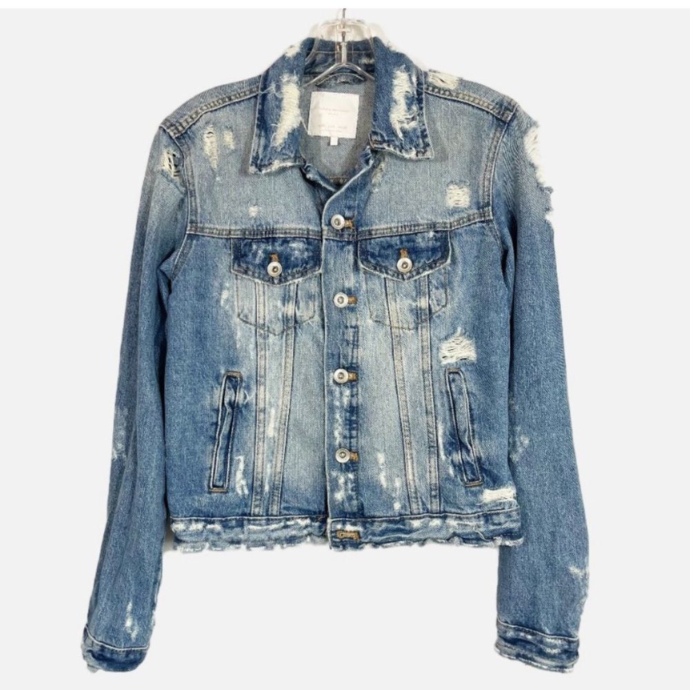 Zara Distressed Denim Jacket